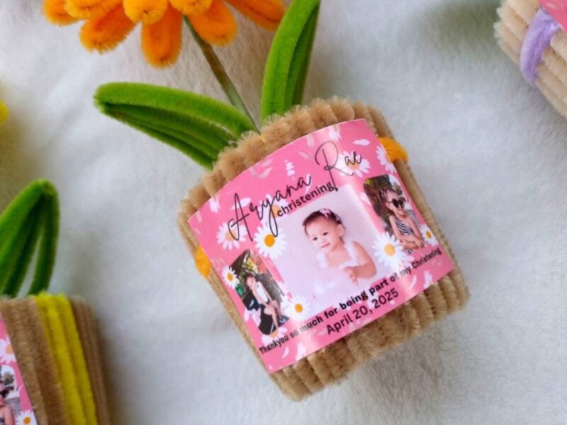 Handmade Fuzzy Wire Flowers