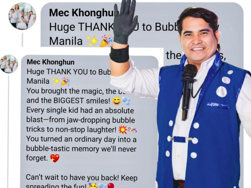 Manila Bubble Show – Magical Bubbles by Julio Balacse